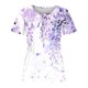 thumbnail image 4 of Fiudx Ofertas Flash Artículos En Oferta Blusa Superior de Manga Corta con Cuello En V y Botones Estampados Informales a La Moda para Mujer, 4 of 4