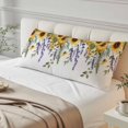 thumbnail image 4 of Sunflowers Body Pillow Covers 20"x54", Yellow Purple Floral Watercolor Botanical Farmhouse Soft Brushed Microfiber Breathable Throw Pillow Covers, Pillowcase with Zipper for Couch Sofa Bedroom, 4 of 9