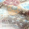 thumbnail image 4 of Balacho Floral Mosaic Boho Patchwork Quilted Faux Wool Area Rug, 5' x 8', Brown, 4 of 8