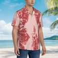 thumbnail image 3 of Fotbe Red Meat Camisa Hawaiana para Hombre Unisex – Camisa Casual de Verano con Botones de Manga Corta de Algodón y Lino,X-Large, 3 of 7