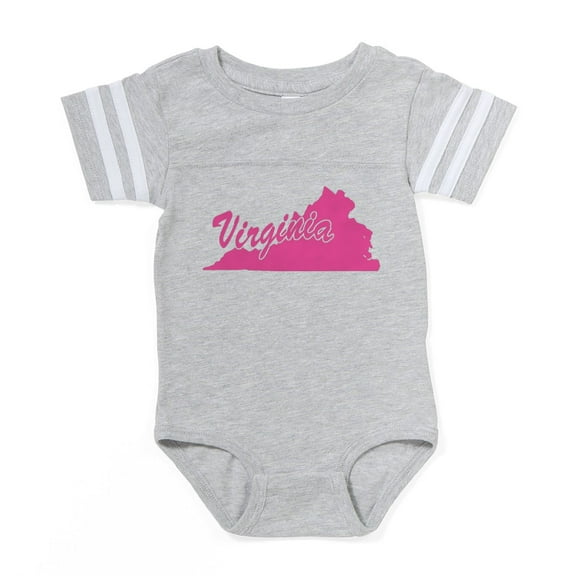 CafePress - Virginia - Cute Infant Baby Football Bodysuit