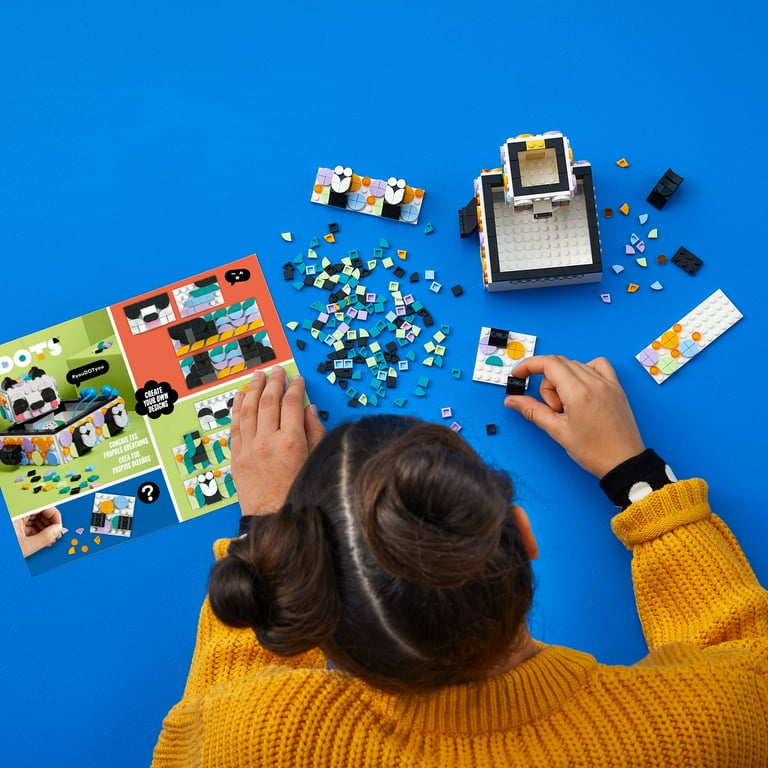 LEGO DOTS Cute Panda Tray 41959 Toy Crafts Set, DIY Jewelry Box