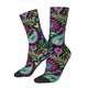 thumbnail image 1 of Balery Watercolor Floral Paisley Calcetas Largas con Estampado para Hombre y Mujer – Suaves y Transpirables, Talla Única (US 5-11), 1 of 6