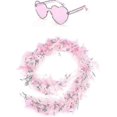thumbnail image 3 of Feather Boas With Heart Rimless Sunglasses4 Ft Feather Boa For Bachelor Party Halloween Christmas Costume Accessory, 3 of 4