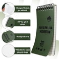 thumbnail image 4 of Mini Spiral Notebooks, A7 Waterproof Notebook, Top-Opening, Black Cover Pocket Notepad for Outdoor Activities Recording and Tactical Pocket, 4 of 7