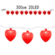 thumbnail image 2 of Dinheiro Cadena de luces de San Valentín de 9,8 pies con 20 luces de cadena de corazón, funciona con pilas, decoraciones de fiesta, 2 of 5