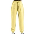 thumbnail image 4 of Men's Casual Drawstring Sweatpants Elastic Waist Athletic Joggers with Pockets - Solid Color Polyester Training Pants for Gym Running Loungewear, 4 of 4