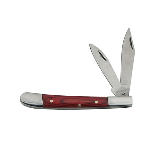 SZCO 3" Mini Jack Folding Pocket Knife with Dual Stainless Steel Blades and Pakkawood Handle