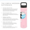 thumbnail image 6 of Simple Modern Summit 40 oz Blush Pink Double Wall Vacuum Insulated Stainless Steel Water Bottle with Screw Cap and Wide Mouth Lid, 6 of 8