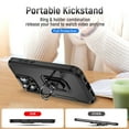 thumbnail image 5 of ELEHOLD Case for iPhone 16 Pro, Heavy Duty Shockproof Full Body Case with Built in Metal Ring Holder Kickstand + Screen Protector,C, 5 of 10