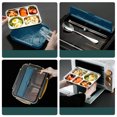 thumbnail image 3 of Boîte à Lunch en Acier Inoxydable 304 avec Couvercle Étanche, Récipient Alimentaire Micro-Ondable pour Repas Chauds Ou Froids (28.5x22x7cm), 3 of 6