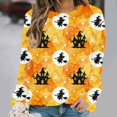 thumbnail image 6 of Meichang Womens Oversized Sweatshirt Halloween Fall Halloween Graphic Sweatshirt Crew Neck Casual Long Sleeve Pullover Holiday Family Matching Tops, 6 of 8