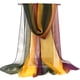 thumbnail image 2 of Foulard de mujer degradado de Color sólido de gasa Georgette bufanda Bandana elegante Mantón largo Hijab protección solar de verano, 2 of 5