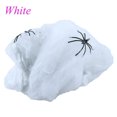 thumbnail image 4 of Descuento Tela de araña elástica Telaraña Decoración de fiesta de telaraña para Halloween (20 g de algodón de araña blanca + 6 arañas pequeñas) JAMW Sencillez, 4 of 5