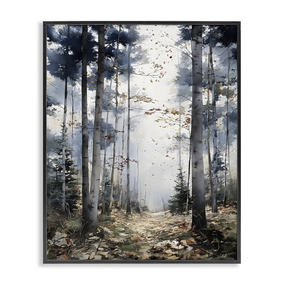 Stupell Industries Farmhouse Cold Woods Birch Forest Black Framed Giclee Art, 11 x 14, by Franklyn Gregory