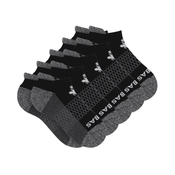 5 Pairs Bombas Women's All-Purpose Ankle Socks, Charcoal Grey, Size Small