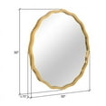 thumbnail image 6 of Ripples Gold Round Metal Modern Wall Mirror, 6 of 6