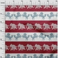 thumbnail image 2 of oneOone Cotton Flex Fabric Stripe|Elephant & Horse Ikat Print Fabric BTY 40 Inch Wide, 2 of 4