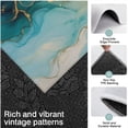 thumbnail image 3 of Blue Gold Marble Pattern Kitchen Rugs Sets Of 3,Kitchen Runner Rugs Non Skid Washable,Decorative Kitchen Floor Mats for Kitchen,Sink,Laundry,17"x30"+ 17"x47" + 17"x59", 3 of 6