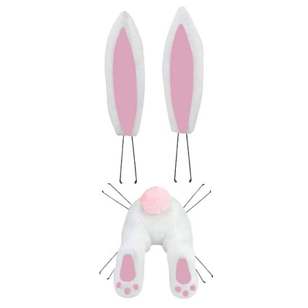 

Sanamity Utensil Hanger Easter Door Decorations Bunny Butt Wreath Kit Easter Spring Outdoor Hanging Kitchen Hook Pink