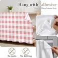 thumbnail image 5 of Pink Checkered Cabinet Curtains 35"W x 35"L, Farmhouse Buffalo Plaid Sink Skirt for Bathroom Vanity Kitchen Self Adhesive, Dust-Proof Privacy Curtain for Shelves Closet Laundry Room Pantry, 5 of 9