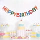 thumbnail image 2 of Naiovety 1 Uds. Conjunto de tarjeta de papel rosa de 14,7 pies cartel de feliz cumpleaños cartel de feliz cumpleaños para decoraciones de Kits de decoración para fiestas Marrón Gris Verde 14.7 pies, 2 of 6