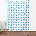 thumbnail image 4 of Ambesonne Nautical Fabric by the Yard Upholstery, Sea Turtles Pattern Art, 5 Yards, Deep Sky Blue and White, 4 of 5