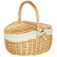 thumbnail image 5 of GOOHOCHY Rattan Size Shopping Basket Sealing Basket Miss 25.50X18.50X13.50CM Light Brown, 5 of 8