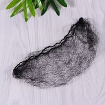 GOOHOCHY  100 Pcs Send The Net Pocket Length Elastics Catering Hair Nets for Women Man Black