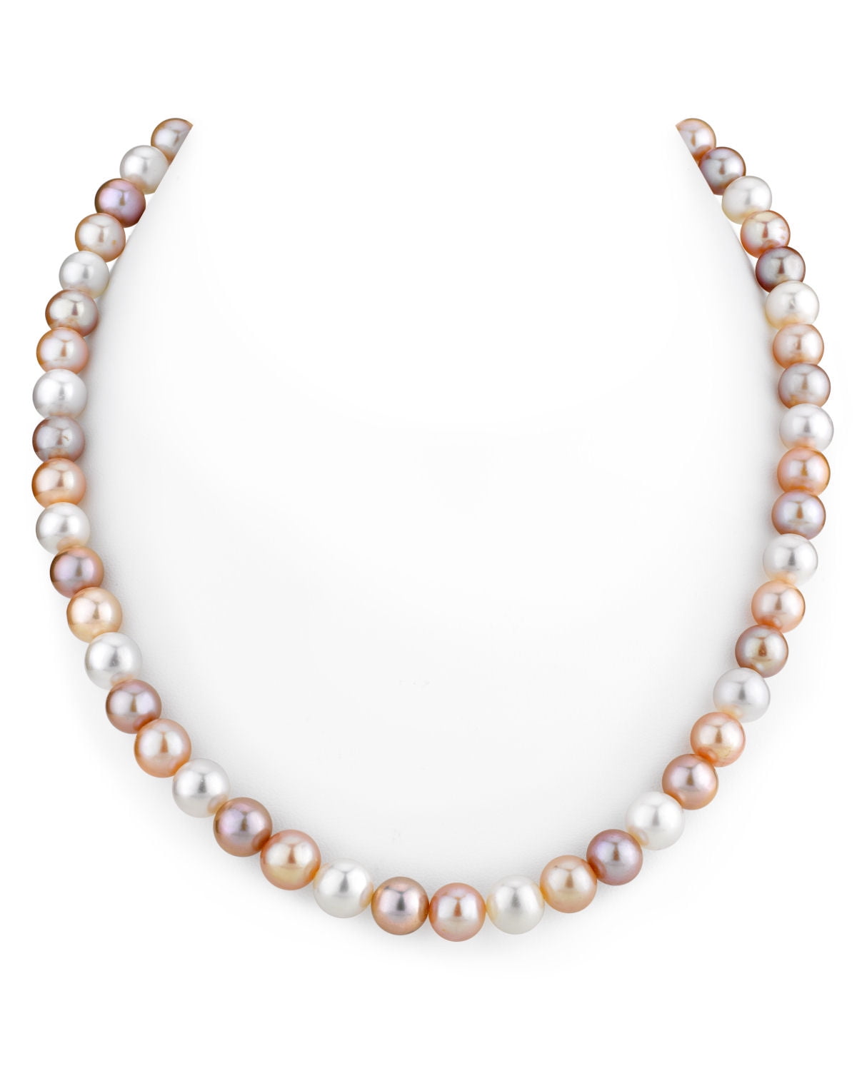 THE PEARL SOURCE 14K Gold 8-9mm AAAA Quality Multicolor Freshwater Cultured Pearl Necklace for Women in 20" Matinee... by The Pearl Source