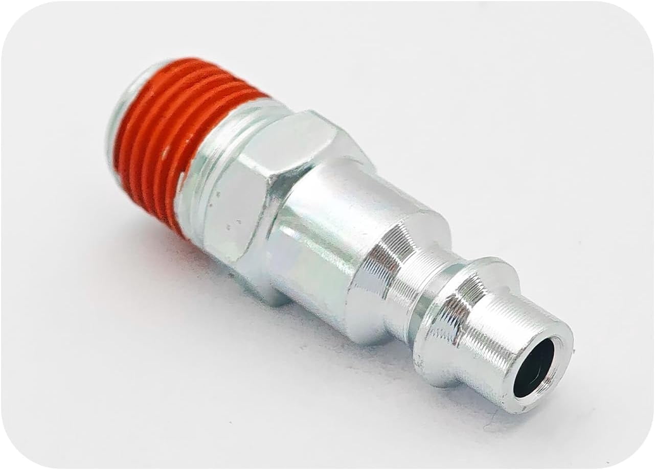 MKEUDQ-20PCS 1/4" NPT Male Air Plugs, Industrial Pneumatic Quick Connect Fittings for Air Compressor Hose, Iron Construction with Sealed Threads