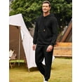 thumbnail image 4 of COOFANDY Men's Tracksuit 2 Piece Hoodie Sweatsuit Sets Casual Athletic Jogging Suits Waffle Plaid Jacquard Outfits, 4 of 10