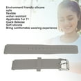 thumbnail image 4 of Silicone Band Sport Waterproof Breathable Smart Watch Strap, Replacement Wristband Adjustable Soft Quick Release Accessory Watch Wristband Strap For T1, 4 of 8