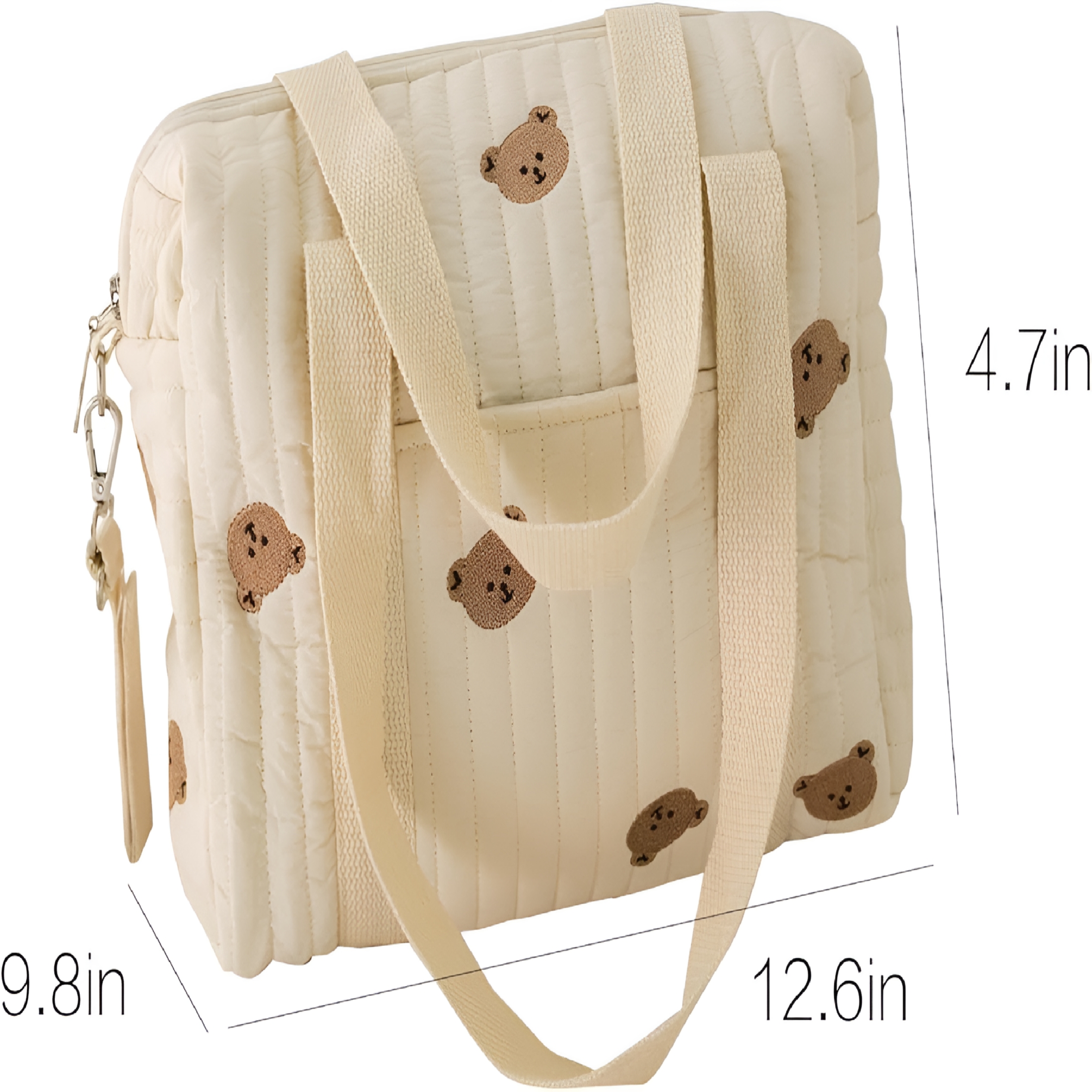 GASTROPOD 2026 New Quilted Baby Nappy Bag Travel Diaper Tote Cotton Crossbody Maternity Bag Baby Bag Tote Bag for Diaper Bag,For Baby Essentials,Travel,Daily Use,Maternity Needs,Outings.