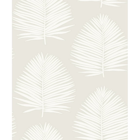 NextWall Alabaster Island Palm Peel and Stick Wallpaper