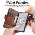 thumbnail image 2 of Case for Google Pixel 6A Cover Leather Wallet Folio Case Book Design Flip Magnetic Closure - Brown, 2 of 5