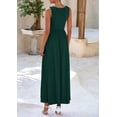 thumbnail image 2 of Vestido largo PRETTYGARDEN 2025 sin mangas con volantes verde oscuro, 2 of 8