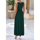 thumbnail image 2 of Vestido largo PRETTYGARDEN para mujer, verano 2025, verde con volantes, 2 of 9