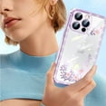 thumbnail image 2 of Compatible with iPhone 14 Pro Max Case Bling Glitter Case Electroplated Diamond Crystal Clear Flowers Shine Luxury Sparkle Fashion Protection Shockproof Cover for Women Girls, 2 of 10