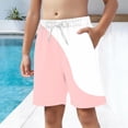 thumbnail image 4 of Piuwrlz Swimming Trunks Boys Swim Shorts Solid Color Single Piece Short Trousers Pink Size 10-11Years, 4 of 8