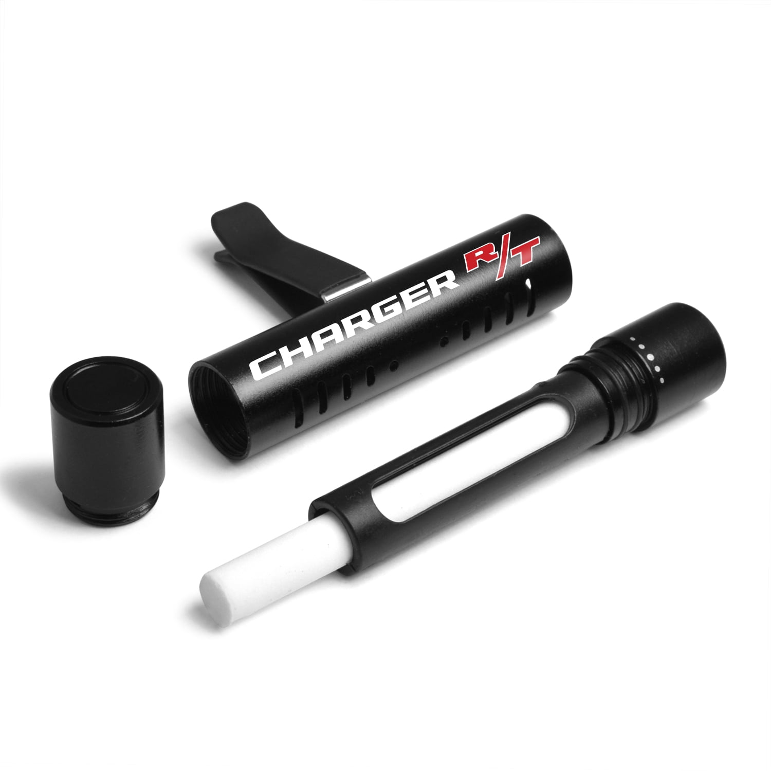Dodge Charger R/T Car AC Vent Air Freshener Black Clip with adjustable window and 10 Refill Sticks