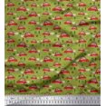 thumbnail image 1 of Soimoi Cotton Jersey Fabric Car & Owl Cartoon Printed Craft Fabric by The Yard 58 Inch Wide, 1 of 3