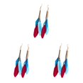 thumbnail image 4 of Jumpingount Pendientes de 2 uds., pendientes de borla bohemios de plumas, joyería informal, Navidad, Halloween, regalos de Acción de Gracias, Type1 NO1, 4 of 6
