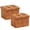 Leather Cognac, variant on Ornavo Home 1 Pack Small Storage Ottoman Foldable Collapsible Rectangle Linen Ottoman Foot Rest Stool Seat, for Living Room, Bedroom, Home Office, Dorm - 12 x 16 x 12, Linen Black
