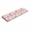 thumbnail image 1 of Flower Bench Pad, Cherry Blossoms Petal Plant Cartoon Children Sakura Floret Season, HR Foam Cushion with Decorative Fabric Cover, 45" x 15" x 2", Dried Rose White Green, by Ambesonne, 1 of 3