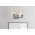 thumbnail image 3 of Hampton Bay Wakefield 15 in. 2-Light Brushed Nickel Modern Vanity with Clear Glass Shades, 3 of 9