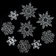 thumbnail image 5 of Adorno navideño de copos de nieve de cristal de 3 piezas, colgante de acrílico transparente, decoración colgante para fiesta de año nuevo y Navidad, 5 of 5