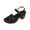 Black, variant on Women's Heeled Sandals Chunky Block Mid Heels Open Toe Ankle Strap Slides Summer Mules for Women Comfortable Walking Slip On Heel Clogs Fashion Dress Shoes Casual Slippers