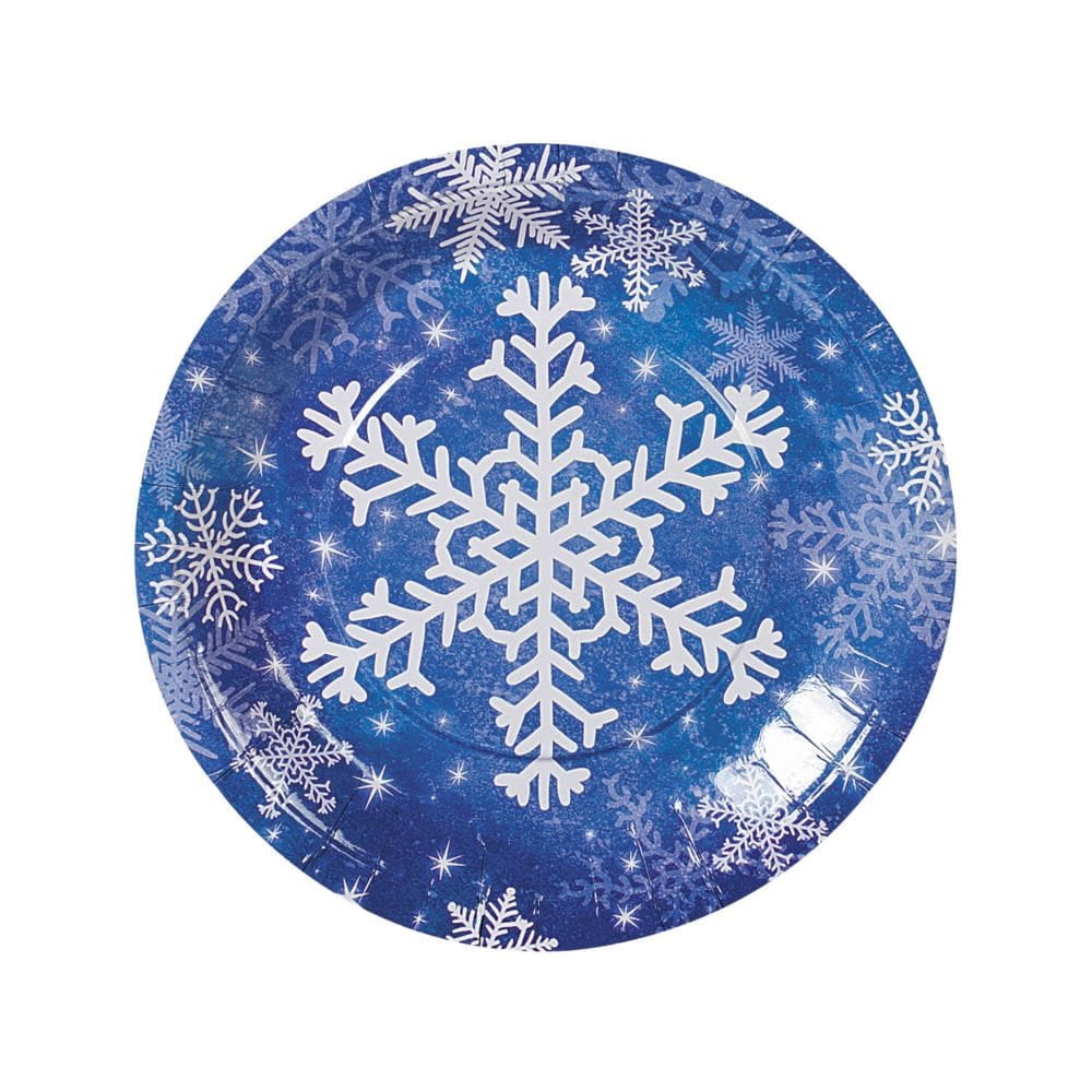 Snowflake Dinner Plates (8Pc) Party Supplies 8 Pieces