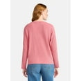 thumbnail image 3 of Time and Tru Women's Boxy Thermal Tee with Long Sleeves, Sizes XS-XXXL, 3 of 5